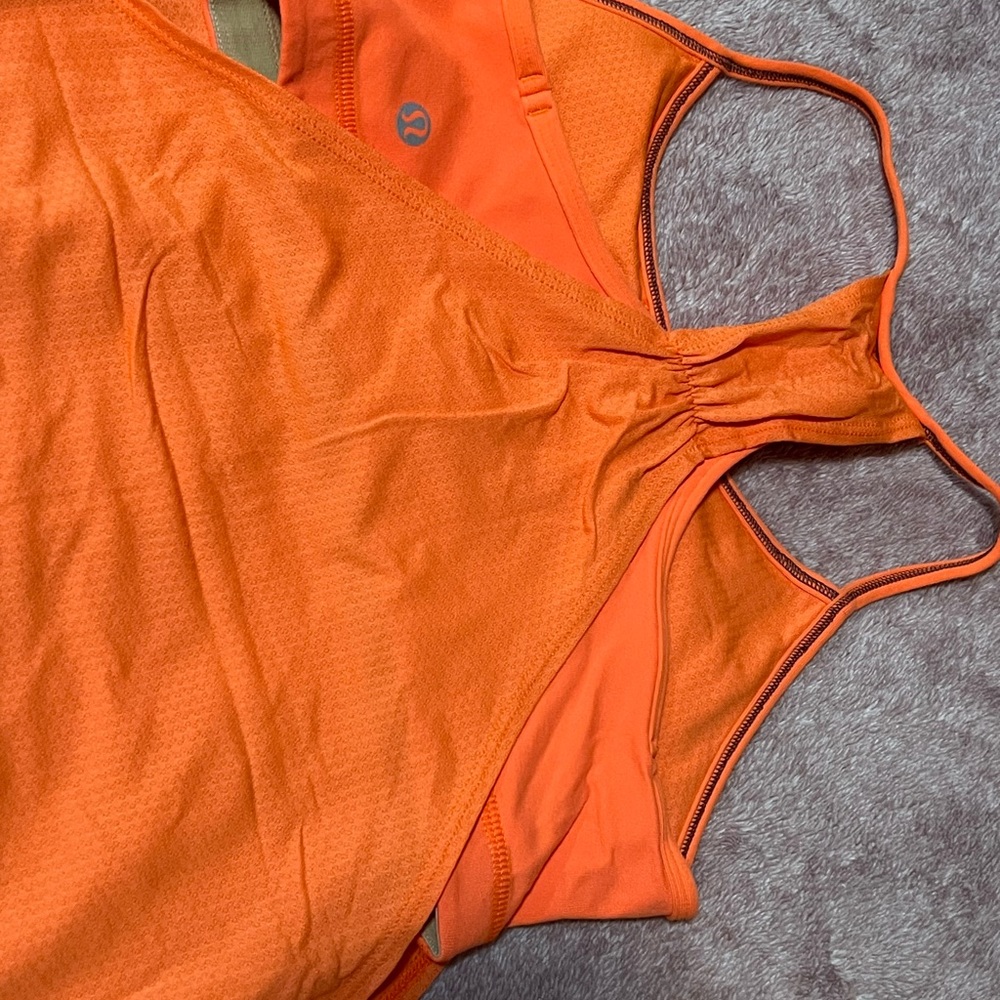 Lululemon Athletica Bright Orange Tank Dress - Picture 4 of 6